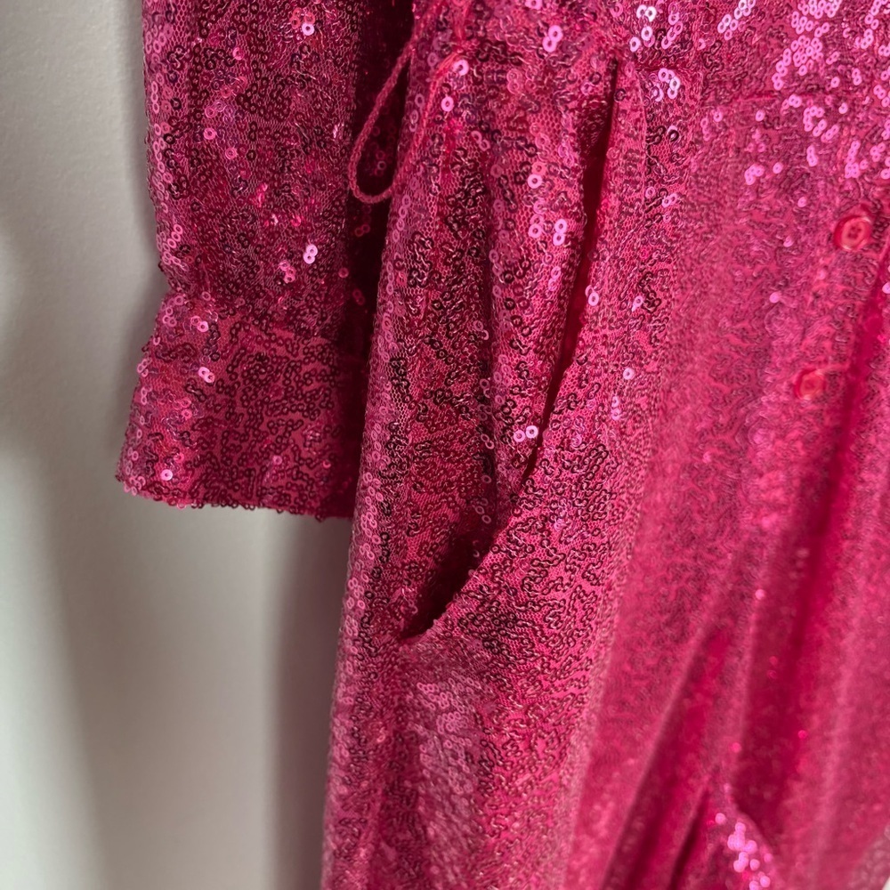 Sequin Jumpsuit With Collar size 22 - Picture 10 of 12